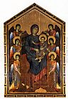 The Virgin And Child In Majesty Surrounded By Six Angels by Giovanni Cimabue
